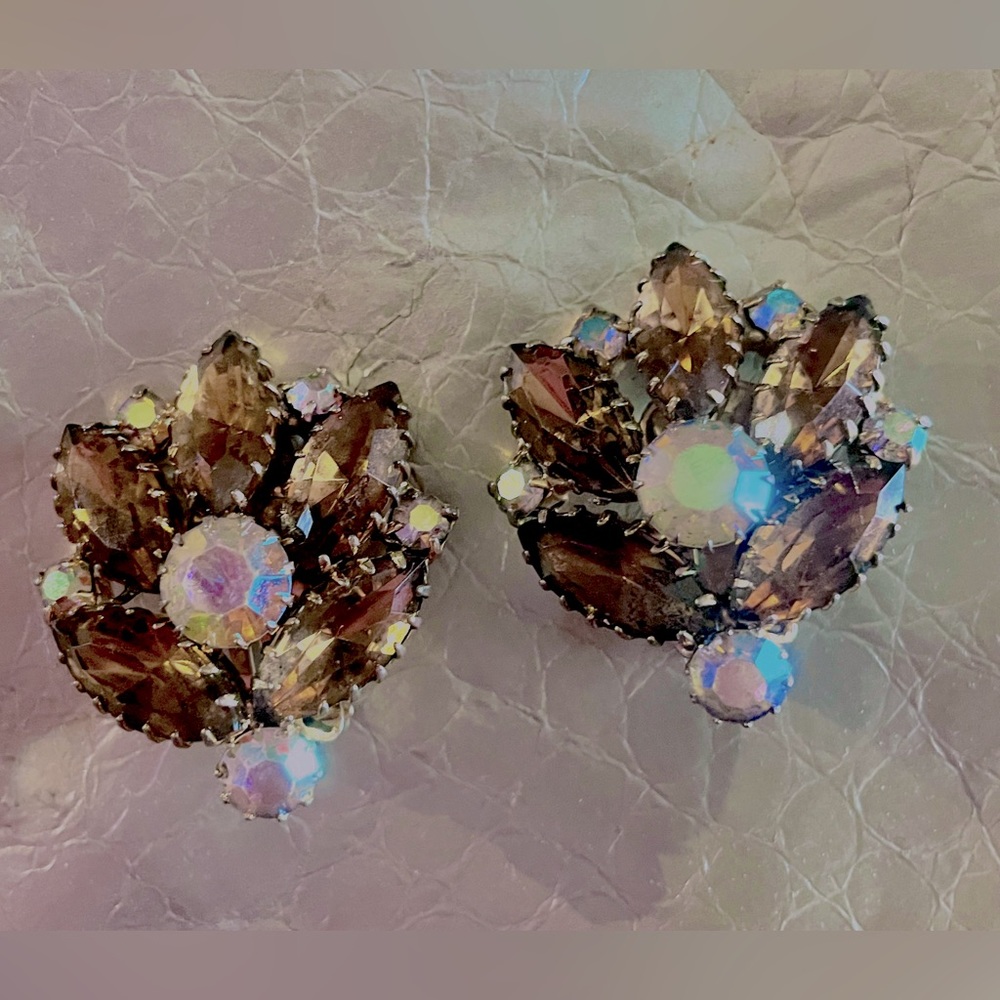 Vintage pageant clip-on earrings